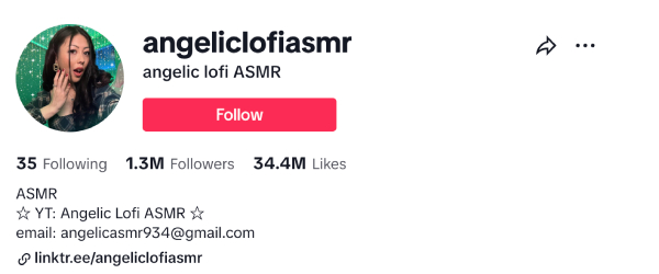 Angelic Lofi ASMR (@angeliclofiasmr) - 1.2M Followers