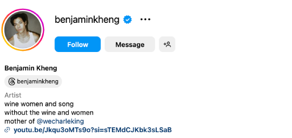 Benjamin Kheng (@benjaminkheng) - 446K Followers