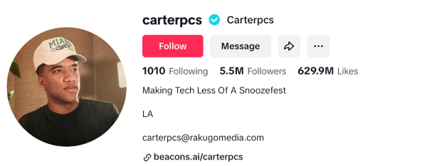 Carter (@carterpcs) – 5.5M followers