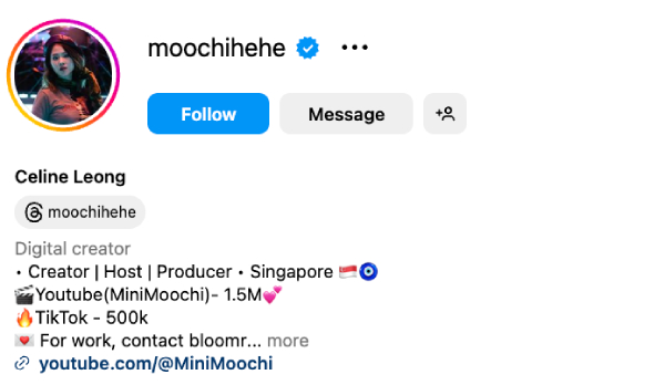 Celine Leong (@moochihehe) - 376K Followers