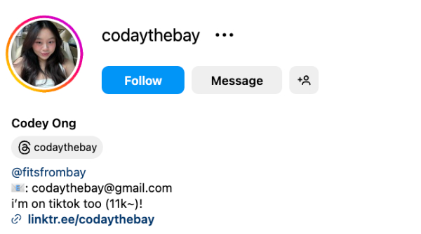 Codey Ong (@codaythebay) - 6.3K Followers