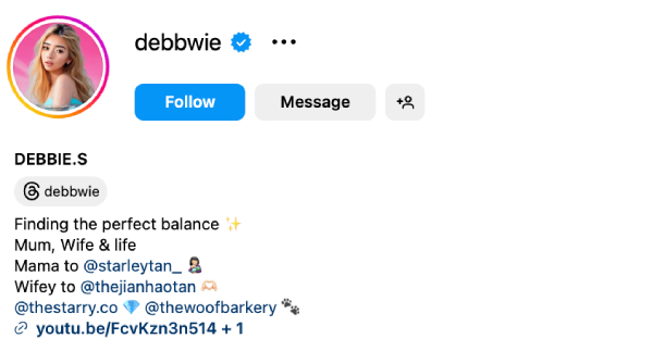 Debbie (@debbwie) – 480K Followers