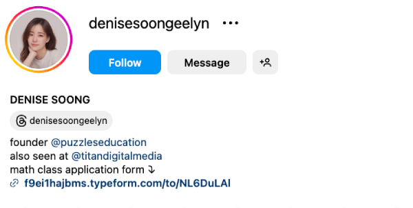 Denise Soong (@denisesoongeelyn) - 339K Followers