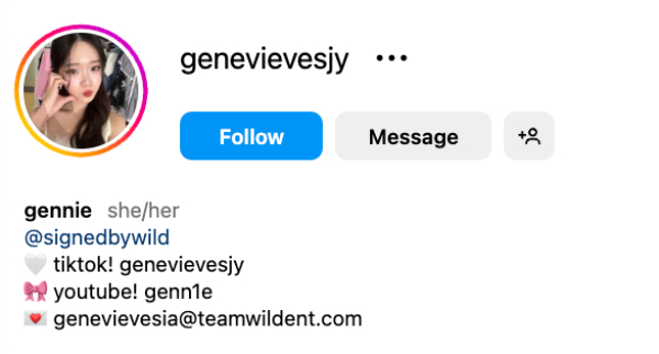 Genevieve (@genevievesjy) - 34.6K Followers