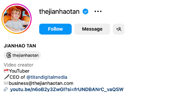 Jianhao Tan (@thejianhaotan) - 720K followers