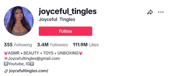 Joyceful Tingles (@joyceful_tingles) - 3.4M Followers