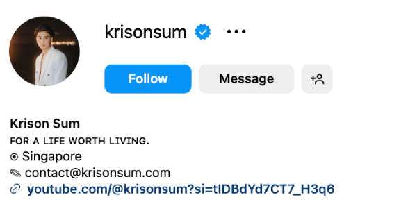 Krison Sum (@krisonsum) - 151K followers