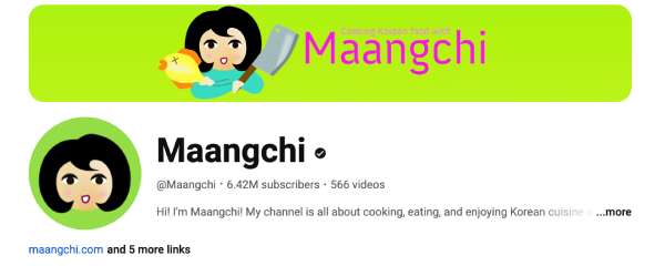 Maangchi (@Maangchi) - 6.42M Subscribers