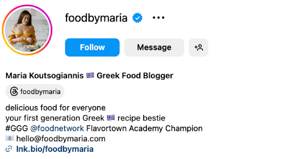 Maria Koutsogiannis (@foodbymaria) – 2.3M Followers