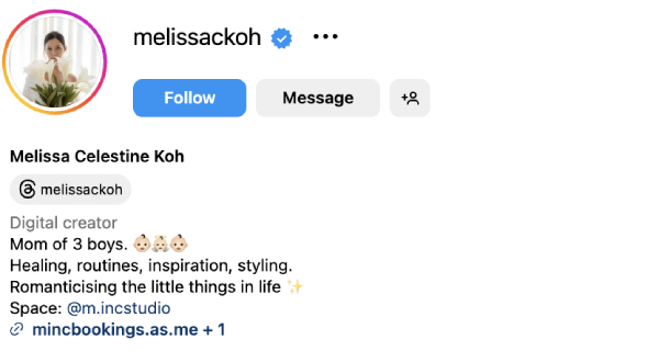 Melissa Celestine Koh (@melissackoh) – 282K followers