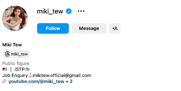 Miki Tew (@miki_tew) – 566K Followers