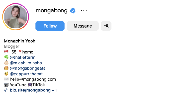 Mongchin Yeoh (@mongabong) – 316K followers