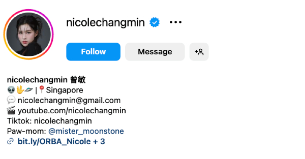 Nicole (@nicolechangmin) – 100K Followers