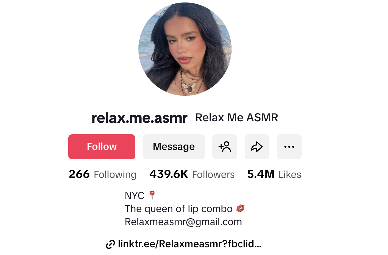 Relax Me ASMR (@relaxe.me.asmr) – 439.6K Followers