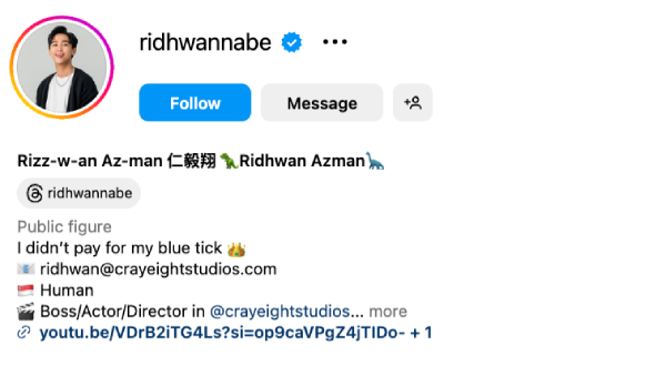 Ridhwan Azman (@ridhwannabe) - 207K Followers