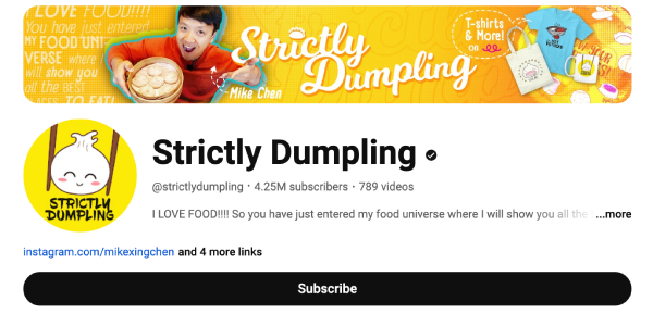 Strictly Dumpling (@strictlydumpling) - 4.25M Subscribers