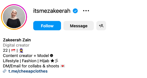 Zakeerah Zain (@itsmezakeerah) - 2.9K Followers